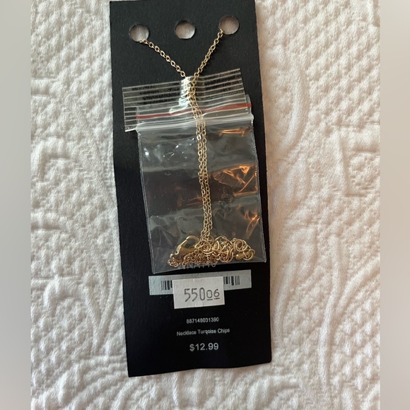 NWT Turquoise bar in gold chain. - Picture 2 of 3